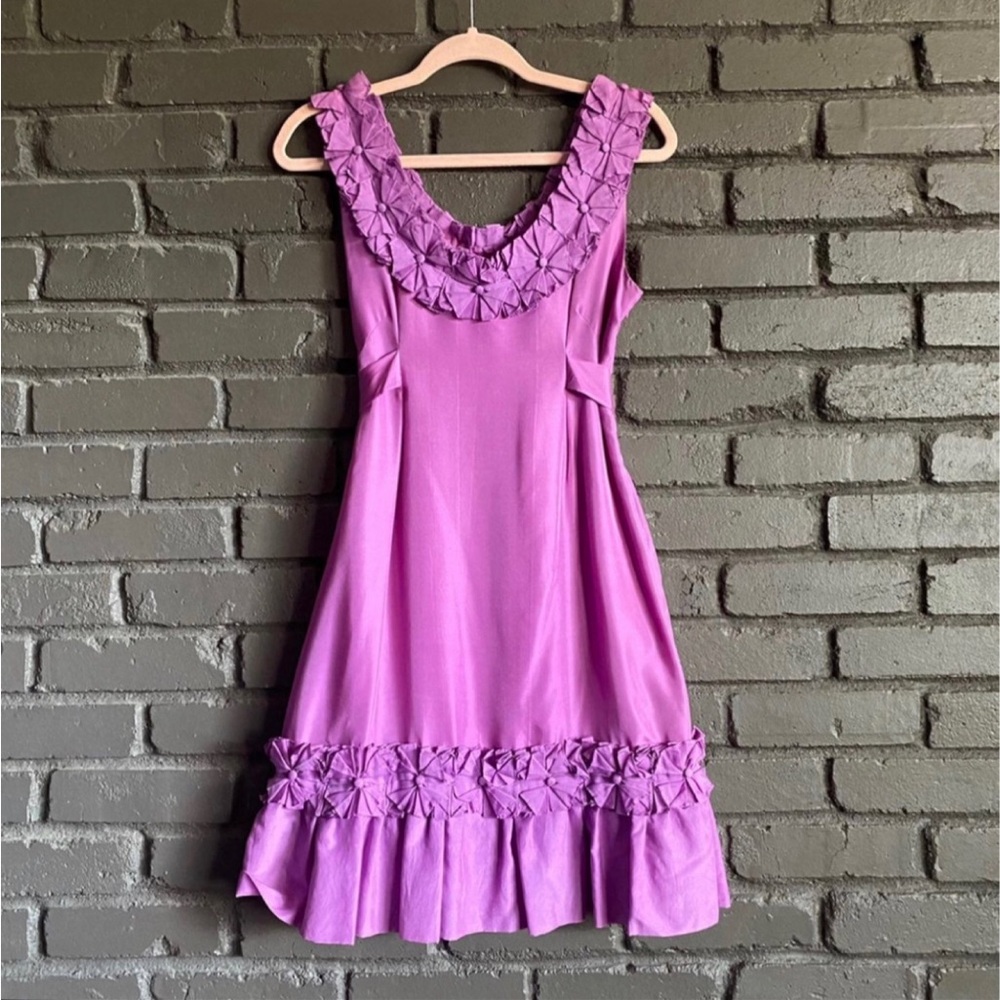 Anthropologie Yoana Baraschi Lilac Origami Silk‎ Dress